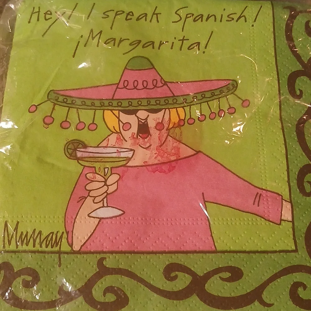 Design Design Fiesta Party Napkins Green Pink NWT